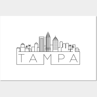 Tampa Minimal Skyline Posters and Art